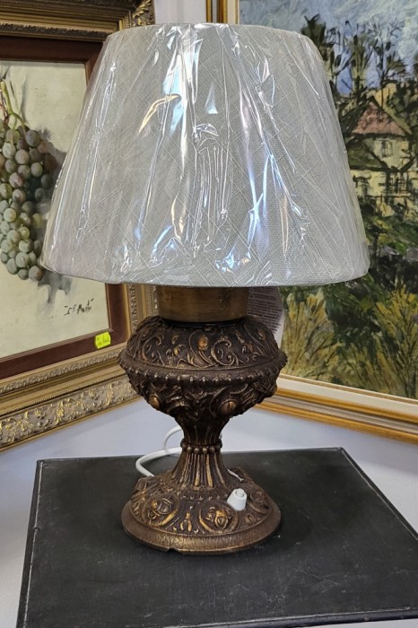 Veioza vintage de cameră cu corp din fontă