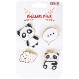 Cumpara ieftin Set 4 insigne - Panda | Kenji