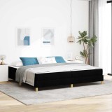 Cumpara ieftin Pat cu arcuri Negru, Marron 200 x 200 cm