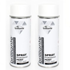 Pachet 2 x Vopsea Spray Brilliante Alb Pur Lucios RAL 9010 400 ml