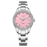 Ceas Dama Lige 89184 Argintiu-Roz , Design Fashion, Functii Multiple, Afisaj Luminos, Rezistent la Apa 3ATM