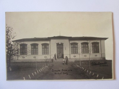 Rară! Carte poștala foto Baudy Craiova,Bechet Dolj-Școala primară 1928 foto