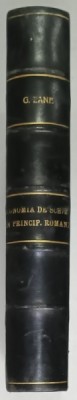 ECONOMIA DE SCHIMB IN PRINCIPATELE ROMANE de G. ZANE , 1930 , LEGATURA CU COTOR SI COLTARE DIN PIELE foto