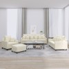 VidaXL Set de canapele cu perne, 4 piese, crem, catifea 3201698