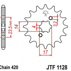 Pinion fata 12 dinti pas lant 420 – Aprilia RS - RX (06-13) - Derbi GPR Racing - Senda DRD - Racing - X-Race (06-12) 2T LC 50cc