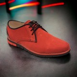 Cumpara ieftin OFERTA MARIMEA 40 - Pantofi barbati casual din piele naturala intoarsa, ROSU, LTEST1010R