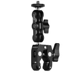 Clește Andoer cu brat dublu articulat, surub 1/4, prindere monitor, lumina video, microfon