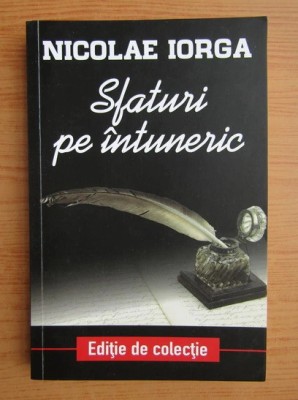 N. Iorga - Sfaturi pe intuneric foto