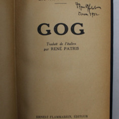 GOG par GIOVANNI PAPINI , EDITIE INTERBELICA