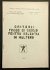 Carte Haltere Sport: Criterii, Probe, Norme Selectie - Uz Intern, Tabele (32 Pagini) - Federatia Romana, 1986