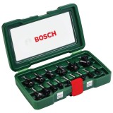 Bosch 2607019469 - Set cutite frezat tija 8 mm ambalaj plastic 15 bucati