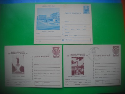 HOPCT LOT 3263-IP- - 3 CARTI POSTALE -PLOIESTI -JUD-PRAHOVA-NECIRCULATE foto