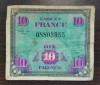 Bancnota Franța - 10 Francs 1944 - Comandament militar aliat