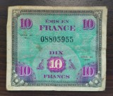 Bancnota Franța - 10 Francs 1944 - Comandament militar aliat