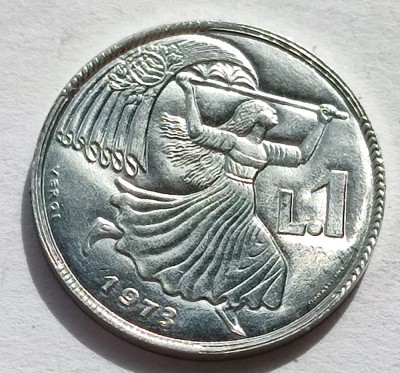 238. Moneda San Marino 1 lira 1973 foto