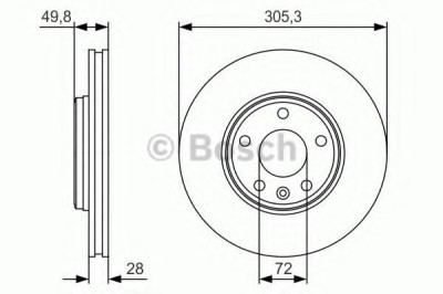 Disc frana NISSAN PRIMASTAR caroserie (X83) (2002 - 2016) BOSCH 0 986 479 R93 foto