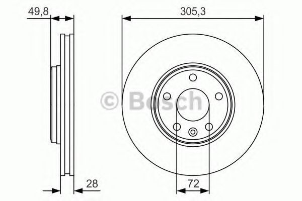 Disc frana NISSAN PRIMASTAR caroserie (X83) (2002 - 2016) BOSCH 0 986 479 R93