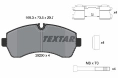 TEXTAR 2920002 Q+ set placute frana,frana disc