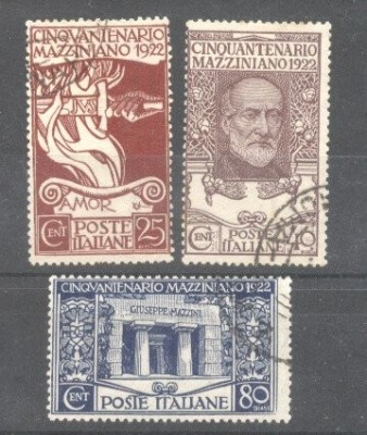 Italy 1922 Anniversary, Giuseppe Mazzini, used AM.122 foto