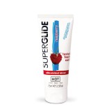 Hot Superglide Raspberry - Lubrifiant Comestibil pe Baza de apa, cu Aromă de Zmeură, 75 ml, Orion