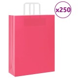 Cumpara ieftin Pungi de hartie 250 buc cu manere roz 32x12x42 cm