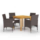 Gossi set mobilier de gradina, 5 piese, maro