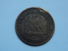 2 centimes 1854-B Franta foto