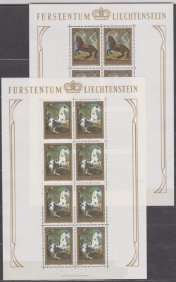 DB1 Pictura Lichtenstein 1978 Cai Trasuri 3 MS 2 poze MNH foto