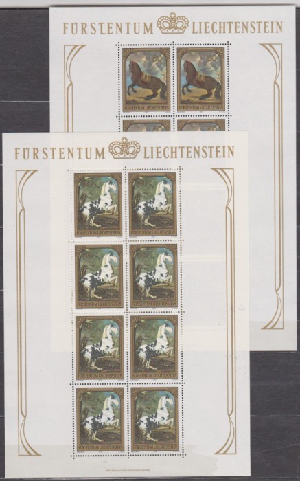 DB1 Pictura Lichtenstein 1978 Cai Trasuri 3 MS 2 poze MNH