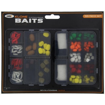 NGT Klone Baits - 155pc Artificial Bait Set foto