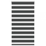 vidaXL Jaluzea tip zebra neagră lățime țesătură 65,9 cm poliester