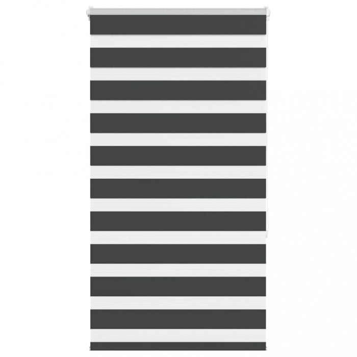 Jaluzea tip zebra neagră lățime țesătură 65,9 cm poliester