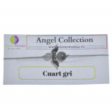 Bratara therapy angel collection cuart gri 6-8mm, Stonemania Bijou