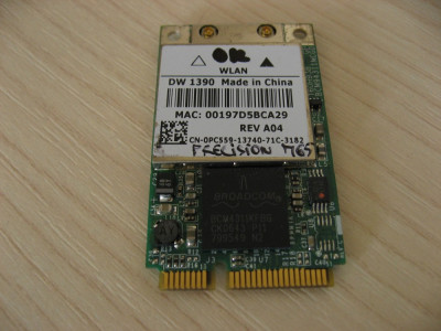 Placa wireless laptop Dell Precision M65, DW 1390, 0PC559, Broadcom BCM94311MCG foto