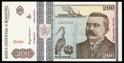 BANCNOTA 200 LEI 1992 UNC necirculata foto