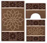 Set covorase baie 3 piese Model Nufar, Maro 60x100cm