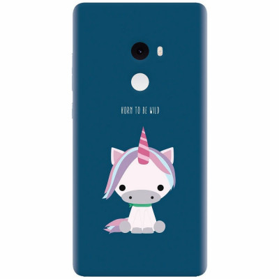 Husa silicon pentru Xiaomi Mi Mix 2, Horn To Be Wild Cute Unicorn foto