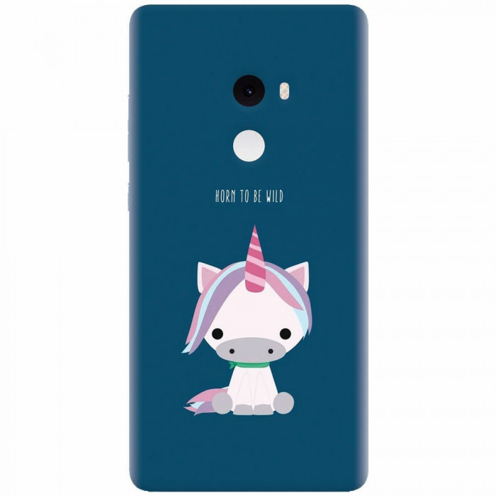Husa silicon pentru Xiaomi Mi Mix 2, Horn To Be Wild Cute Unicorn