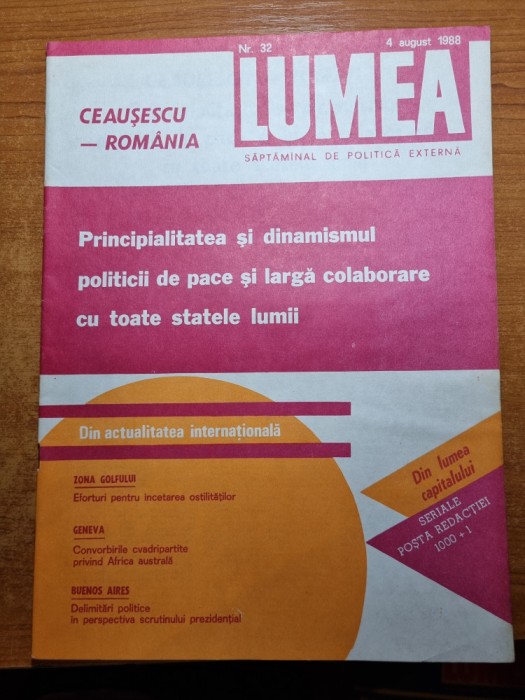 revista lumea 4 august 1988