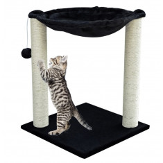 Black Scratching post, copac pentru pisici | Hamac &icirc;n picioare pe st&acirc;lpi de sisal