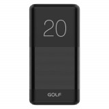 Baterie Externa, power bank 20000mAh Negru, Golf