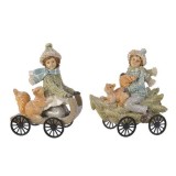 Cumpara ieftin Figurina decorativa - Poly Winter Child - Green and Colours - mai multe modele | Kaemingk