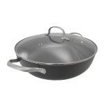 Cratita fonta fagure, O 30cm, cu capac din sticla