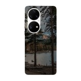 Husa compatibila cu Huawei Nova Y70 model Desolated forest lake, Silicon, TPU, Viceversa, Transparent, Carcasa