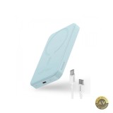 Baterie Externa Wireless Baseus Magnetic Mini 5000mAh 20W PD + FQI 1 x QI - 1 x USB-C Albastra P10022107313-00