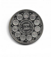 Franta - Medalie Aniversara 10 Ani de Moneda EURO foto