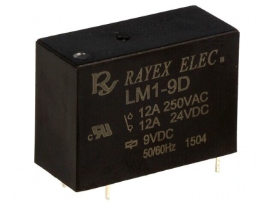 Releu Electromagnetic SPDT 9VDC 12A foto