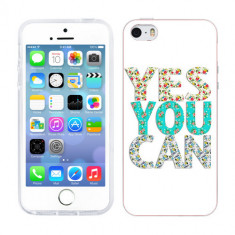 Husa iPhone 5S iPhone 5 Silicon Gel Tpu Model Yes You Can foto