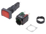 Comutator apăsare 16mm, 2NC NO, LED