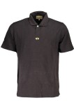 La Martina Tricou polo barbati, cu mini logo brodat pe centru, Regular Fit, Negru, S